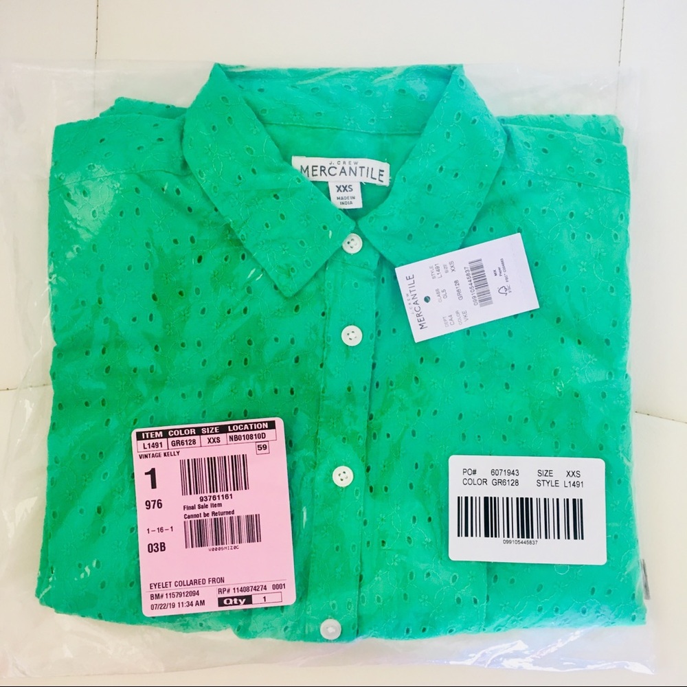 🆕 NWT 💚 J. Crew Factory eyelet dress - Picture 4 of 4